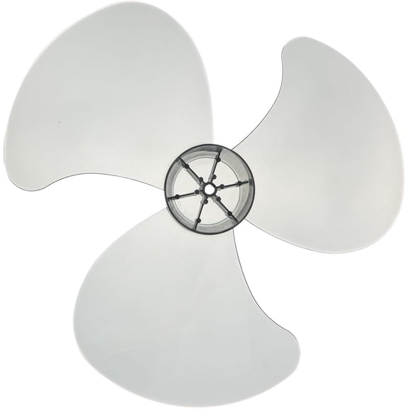 Plastic Fan Blades Replacement, 3 Leaves Replacement Fan Blades with Nut Cover for 16 Inch Household Standing Pedestal and Table Style (13.76 Inch)