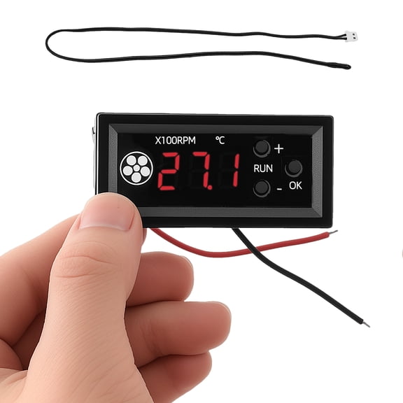 Plastic Fan Temperature Controller Smart Adjustment Fan Speed Controller Precise RPM Display Digital Temperature Control Module for DIY