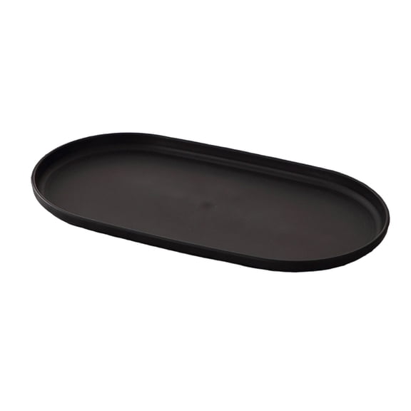 Plastic Fast Food Serving Tray, Stackable Serving Platters Food Service Trays Dining Tray for Home Casual Dining Restaurant Commercial Daily Use,Lightweight Heat Resistant Anti-Slip Tray,Black