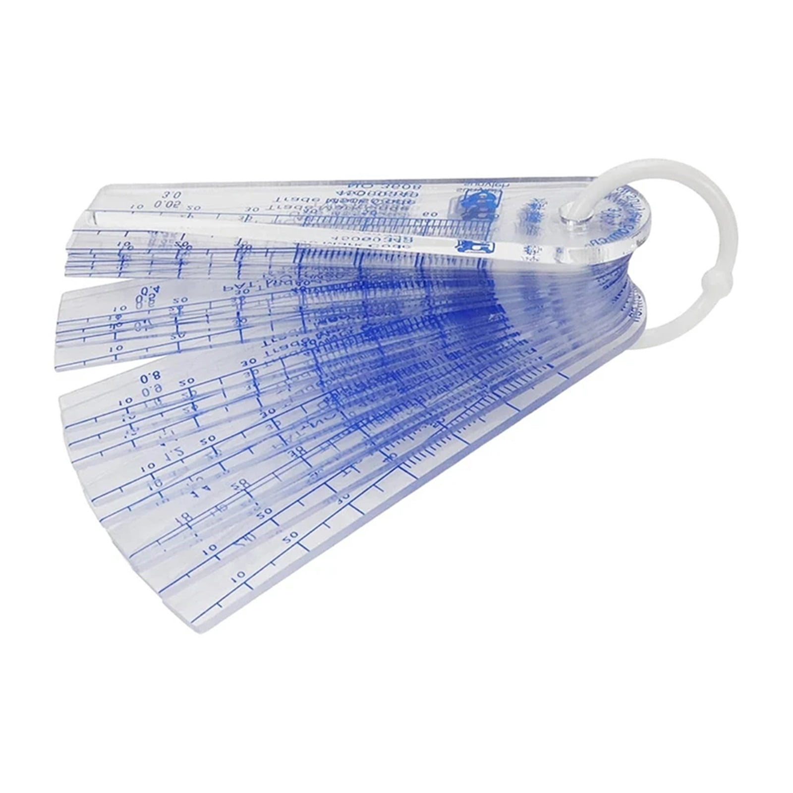 Plastic Feeler Gauge 0.05Mm To 3Mm Metric Gap-Measuring Tool 21 Leaf ,Easy Identification