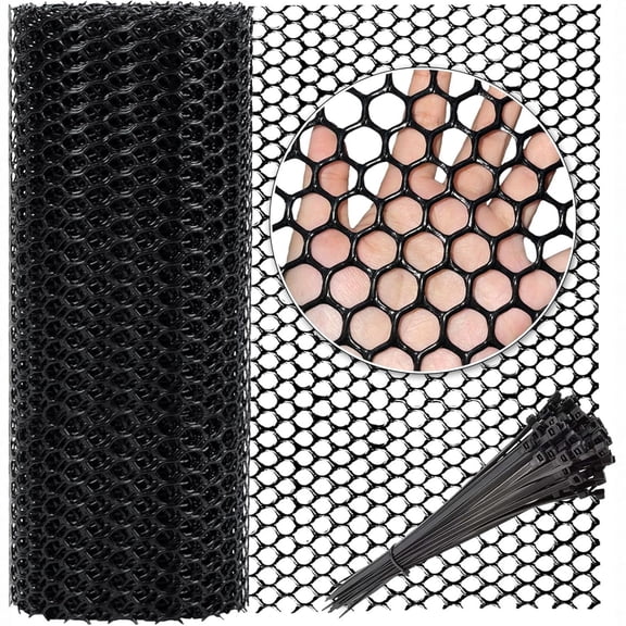Plastic Fence, Mesh Netting, 15.7 x 118 Inch Protective Balcony Screen for Outdoor Garden Yard Landscape Decoration and Poultry Breeding Poultry Net for Home Gardening Use