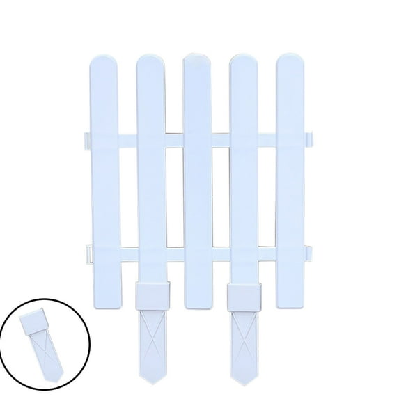 Plastic Fencing PVC Gardening White Hedge Fence Decorative Patio Garden Fence ABS Landscape Fencing 23.6x19.6in Outdoor Fencing Border Fence