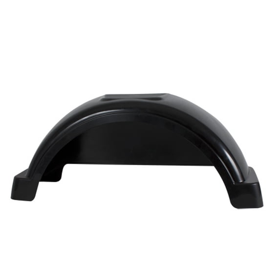 Fulton 12 in. Top & Side Step Black Trailer Fender FL008553