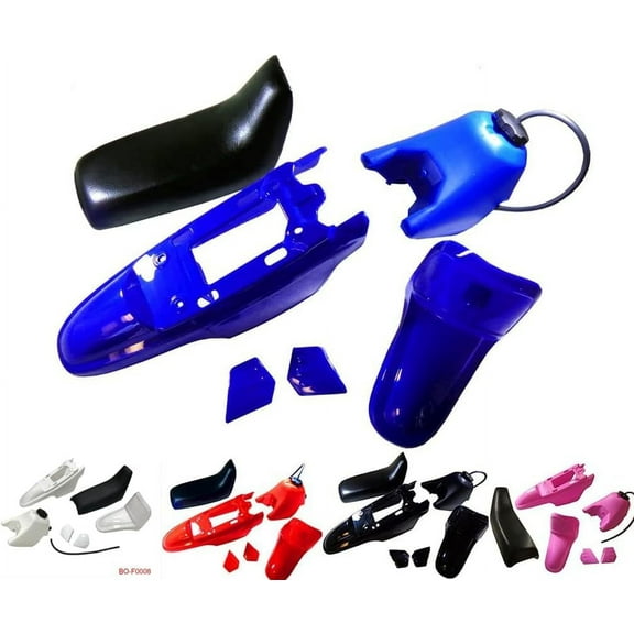 Plastic Fender Body Seat Gas Tank Kit for Yamaha PW50 PY50 PW 50 (Blue)