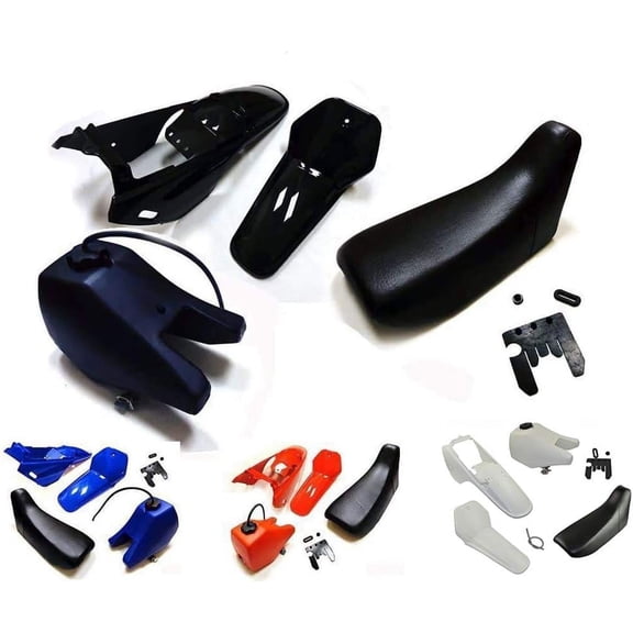 Plastic Fender Body Seat Gas Tank Kit for Yamaha PW80 PEEWEE PW 80 (Red)