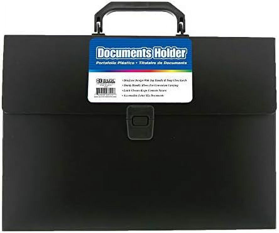 Plastic File Folder Case W/Handle, Letter Size File Folders Wallet