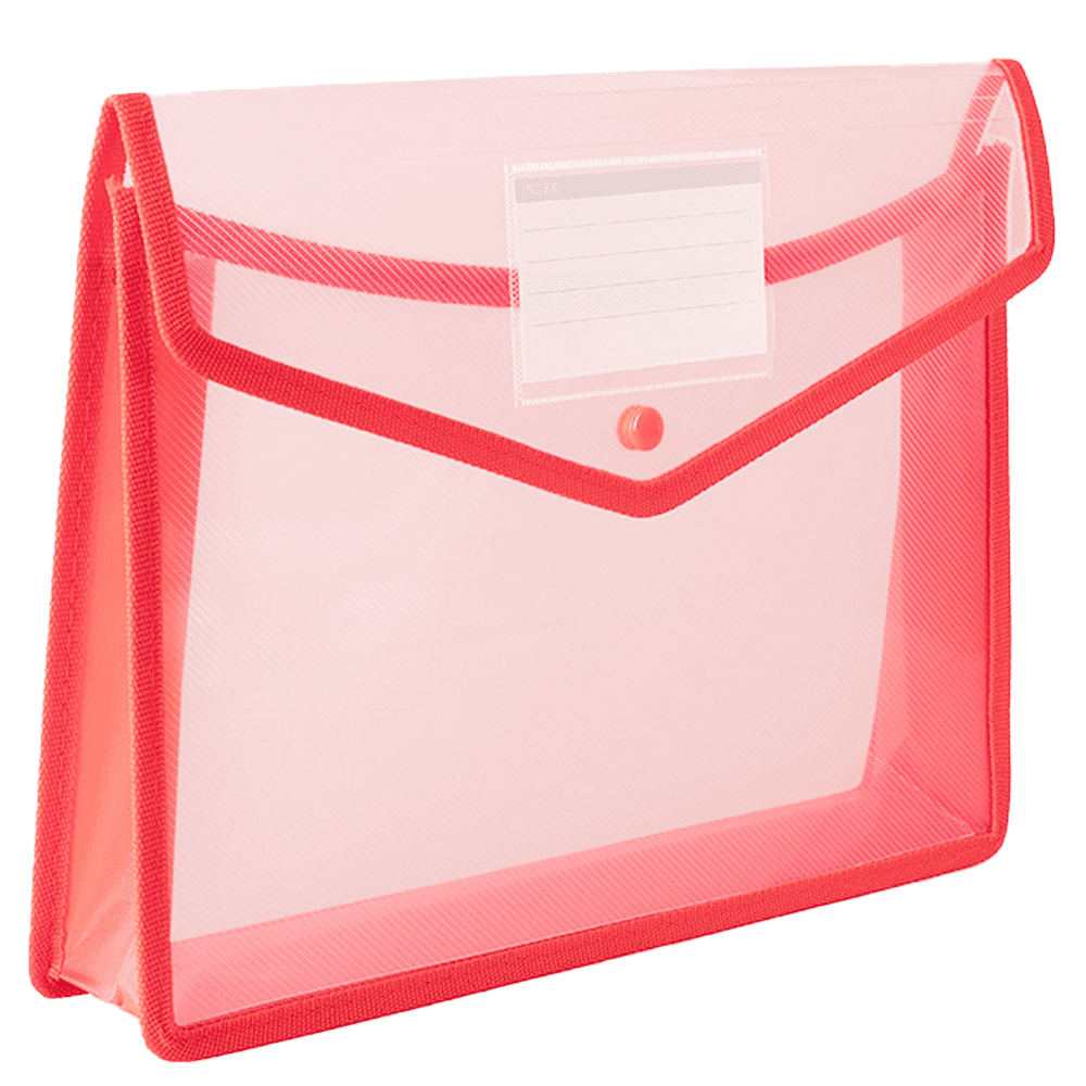 Plastic File Folder Poly Pockets Envelope Expanding File Wallet A4