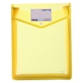 thumbnail image 1 of Plastic File Folder,Waterproof Folder File with Button Closure,Portable Expanding File Folder Office and Stationery Organizer,Large Capacity,No Compartments,A4 Size,7.48X9.84 in(Yellow), 1 of 9
