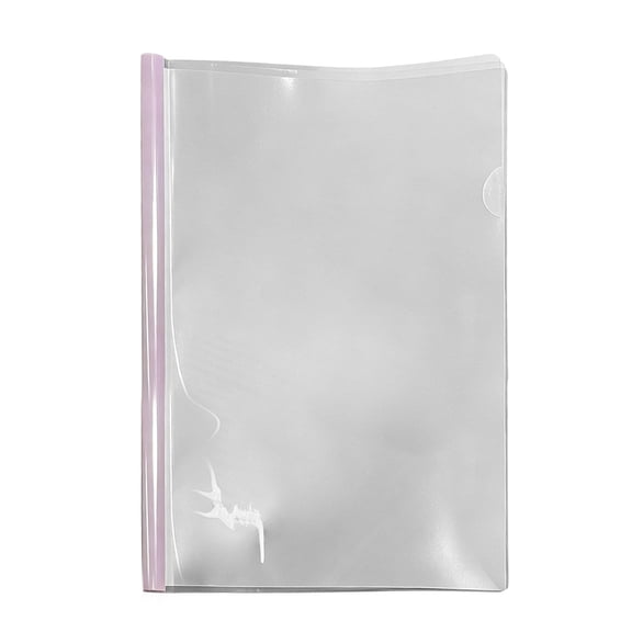 Plastic File Folder with Sliding Bar (10mm), Report Cover for A4 Paper, 40-Sheet Capacity, Transparent Resume Binder, Purple