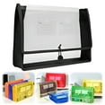 thumbnail image 1 of Plastic File Folders Legal Size Expandable Document Folder with Snap Button Closure, A4 Expanding File Wallet Envelopes Pouch with Label Pocket, 1 Pack,Black, 1 of 4