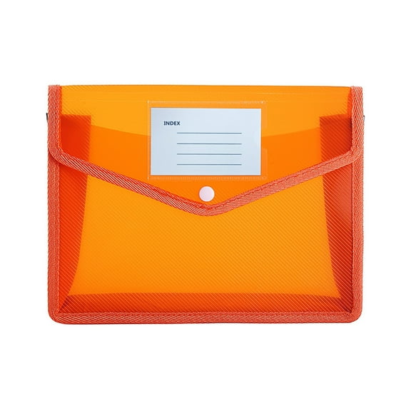 Plastic Folders For Documents,Plastic File Folder,Legal Size Folder With Snap Closure,Envelope Folder,Large File Folder,No Dividers,For Home Work Office Organization,1Pack(Orange)
