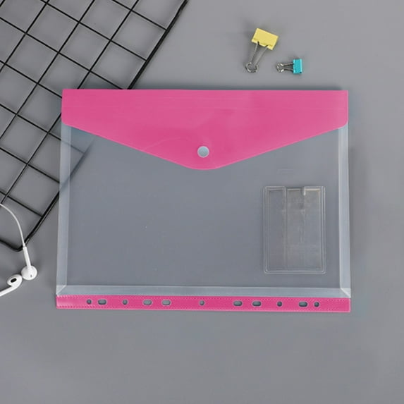 Plastic File Folders with Label Pockets - Letter & A4 Size Clear Document Envelopes, Assorted Color Poly Organizers for Office Supplies