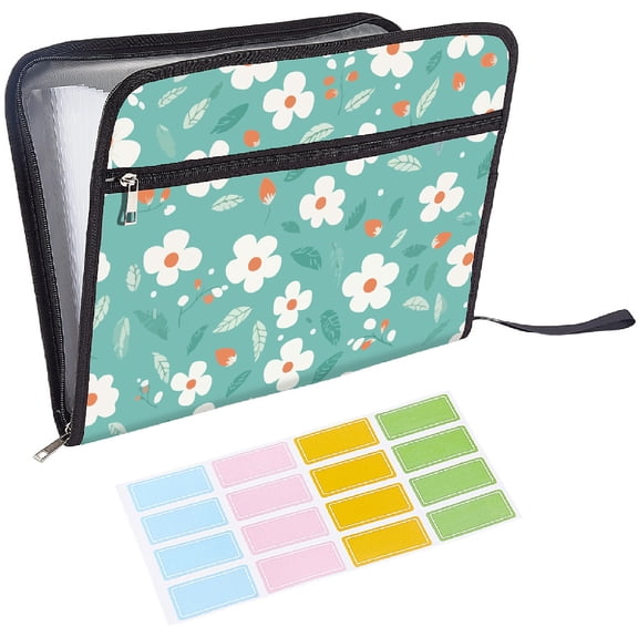 Plastic File Folders with Polyester Label sheet Document Organizer Rectangle Flower 560x365mm