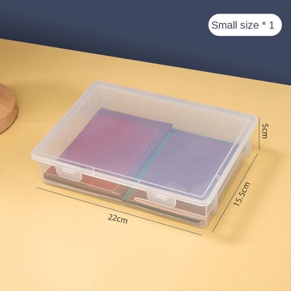 Plastic File Organizer Transparent Square Storage Box A4 Storage Box File Storage Box S