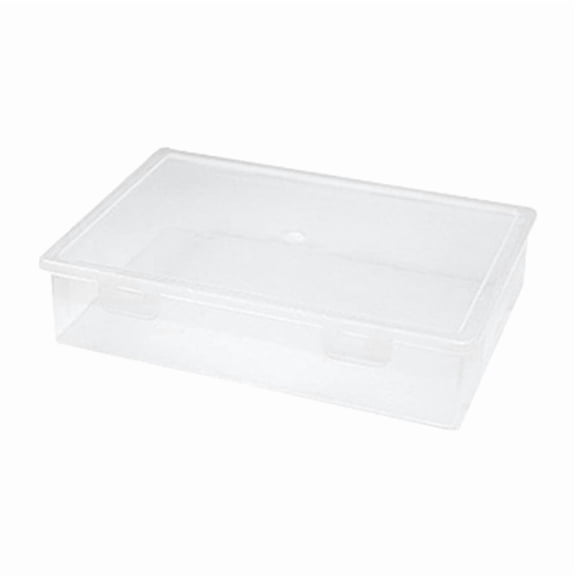 Plastic File Organizer Transparent Square Storage Box Storage Box File Storage Box L