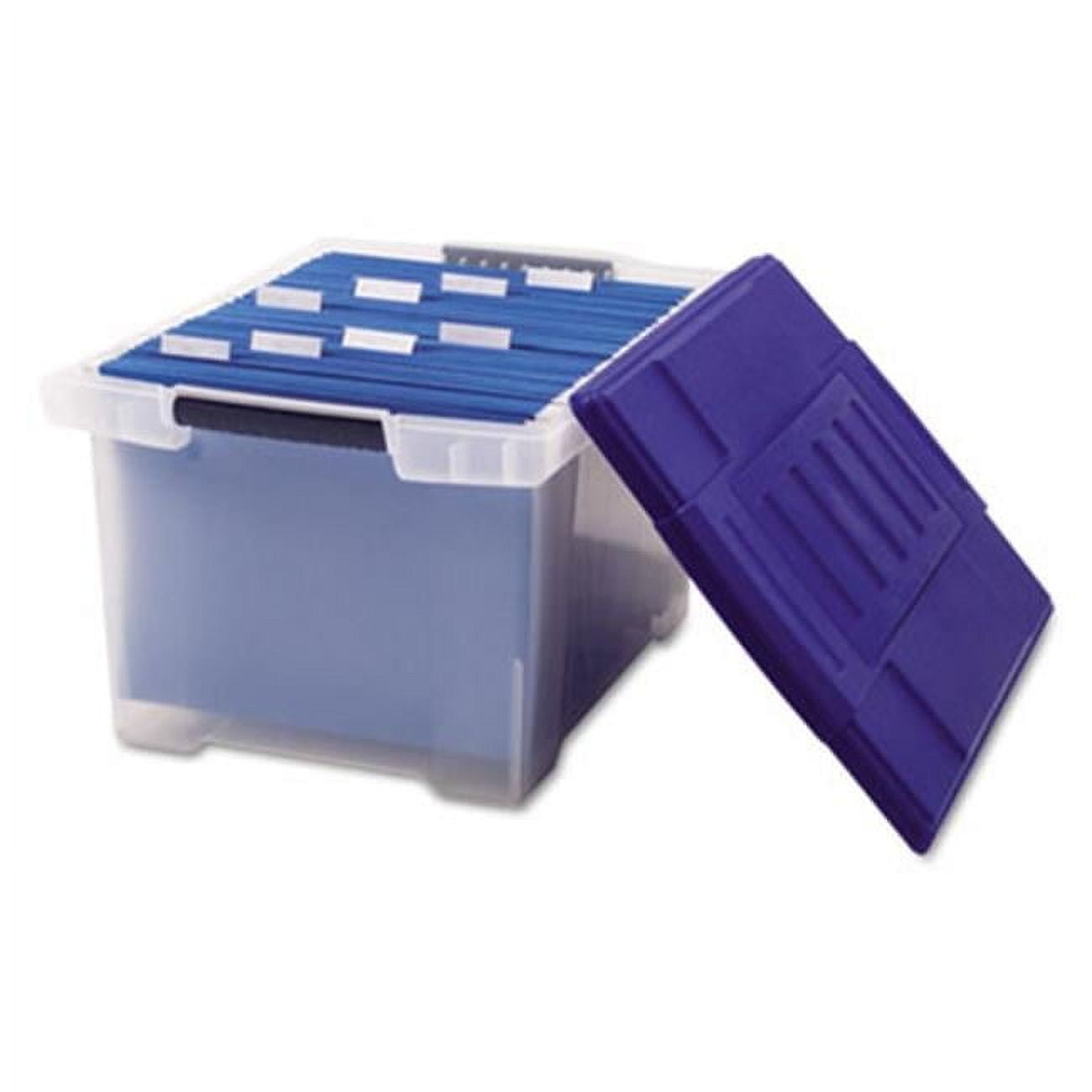 Plastic File Tote Storage Box Letter/Legal Snap-On Lid Clear - Walmart.com