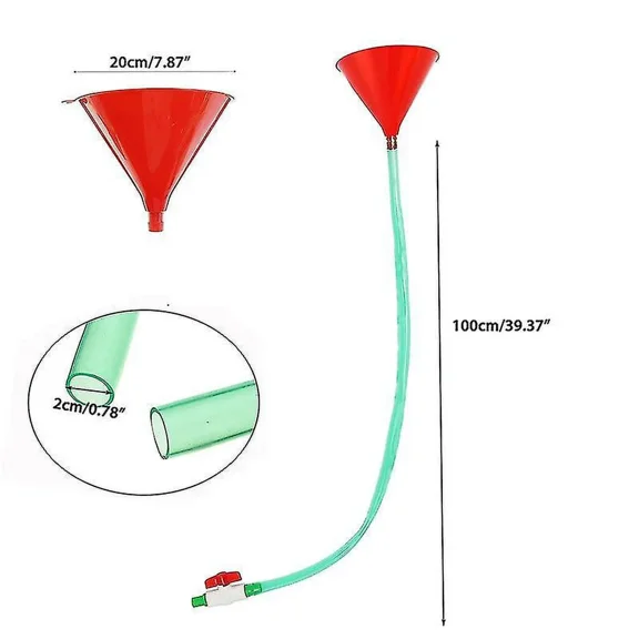 Plastic Filling Funnel Beer Funnel Wine Liquid Pipe Tube Plastic Valve Hose For Birthday Beer Festi