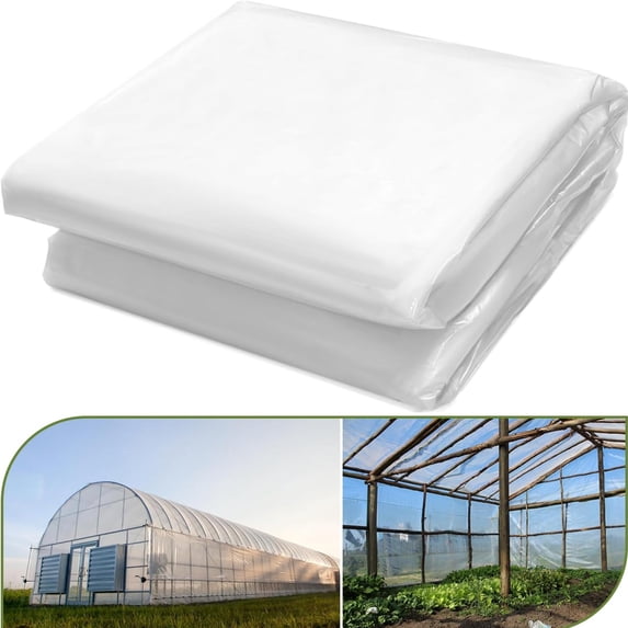 Plastic Film Sheeting Cover, UV Resistant Polyethylene Film, 4 Year Green House Hoop Supply Farm Plastic Cover