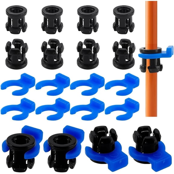 Plastic Findings Tube Claw Clasps with Coupling Clips Pneumatic Fitting for 3D Printer Mixed Color 11x9.5x3.5mm for DIY