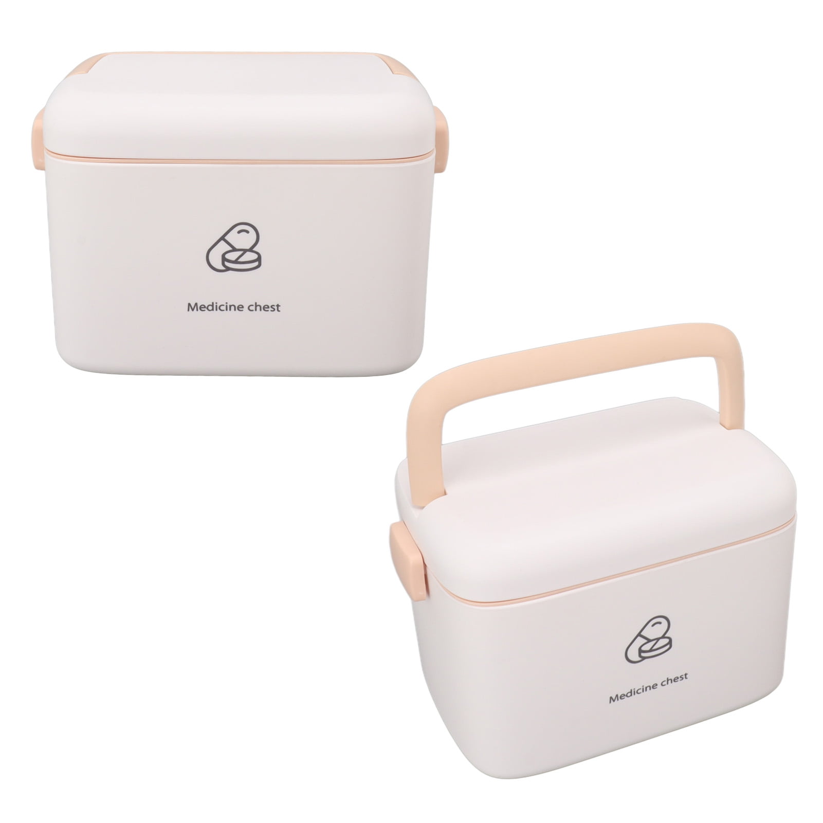 Plastic First Aid Storage Box, Emergency Medicine Kit Case With