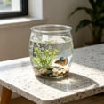 thumbnail image 1 of Plastic Fish Tank For Goldfish Desktop Clear Aquarium With Hydroponic Basket Home Decor, 1 of 6