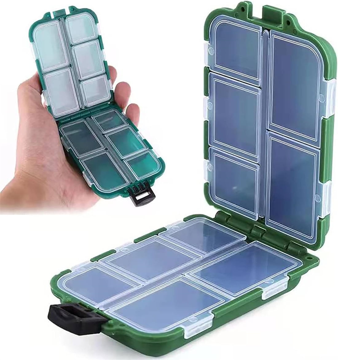 Plastic Fishing Box,Small Waterproof Hard Fishing Tackle Box