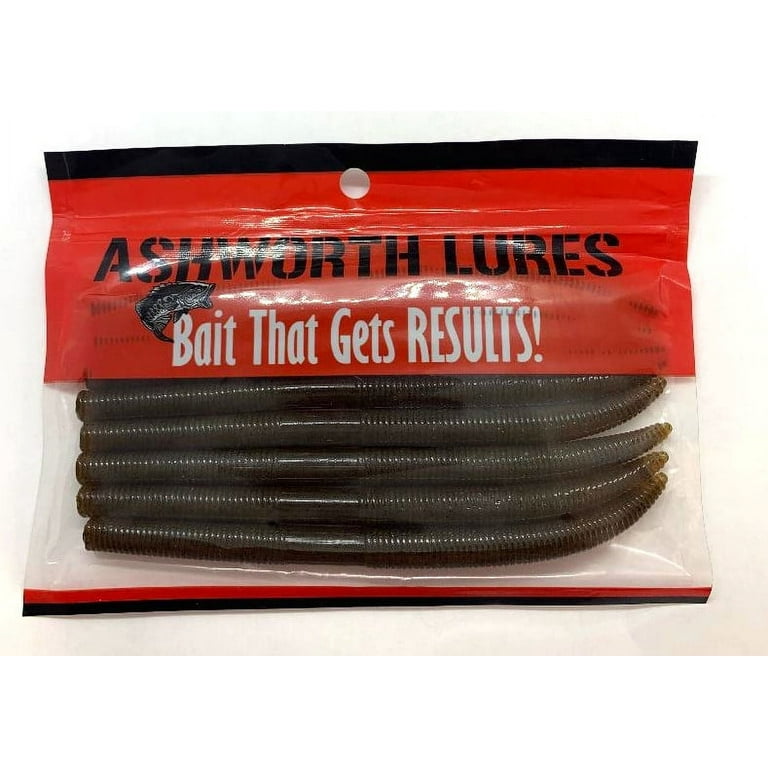 Plastic Fishing Worm Soft Bait - ASHWORTH LURES Chocolate 5.5 Stick Bait  5.5 Pack of 8