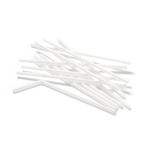 Plastic Flexible Straws - 100ct: 7.62" Length, Solid Pattern