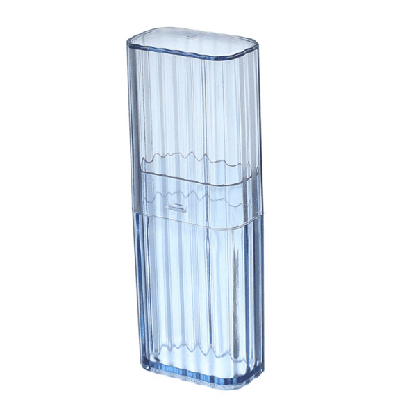 Plastic Flosser Dispenser With Lid,Cotton Swab Holder,Toothpick Holder,Portable Transparent Storage Box Travel Organizer Expert,Refillable Holder Boxes,Dental Floss Pick Organizer Case(Light blue)
