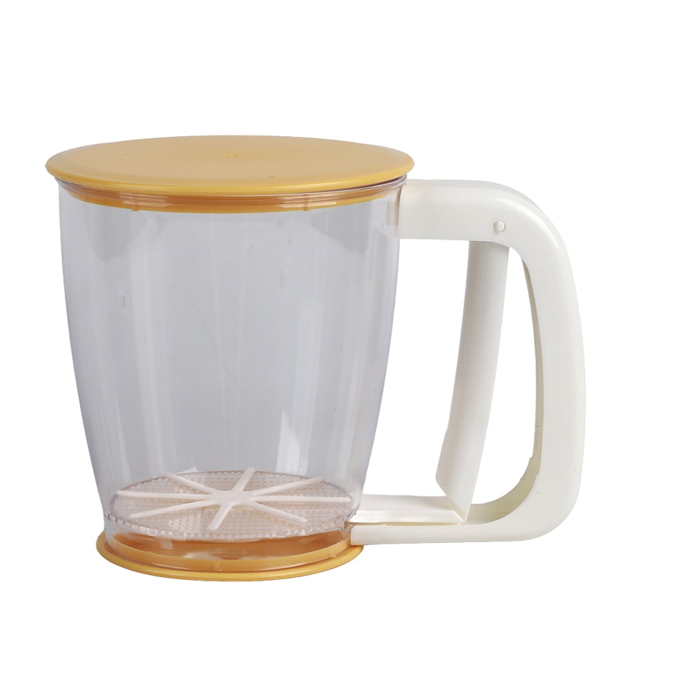 Plastic Flour Strainer Fine Mesh Flour Sieve with Top and Bottom Lids