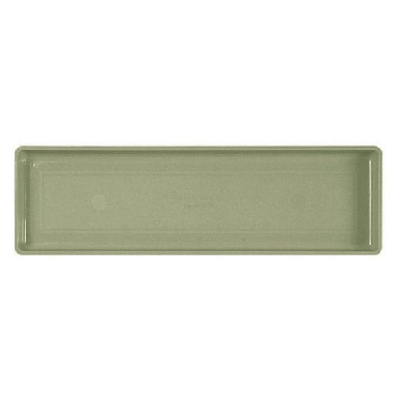 Plastic Flower Box Tray - 28 Inch Green - Deck & Patio Protector - Window Box Liner - Indoor Outdoor Plant Tray - Durable Gardening Accessory