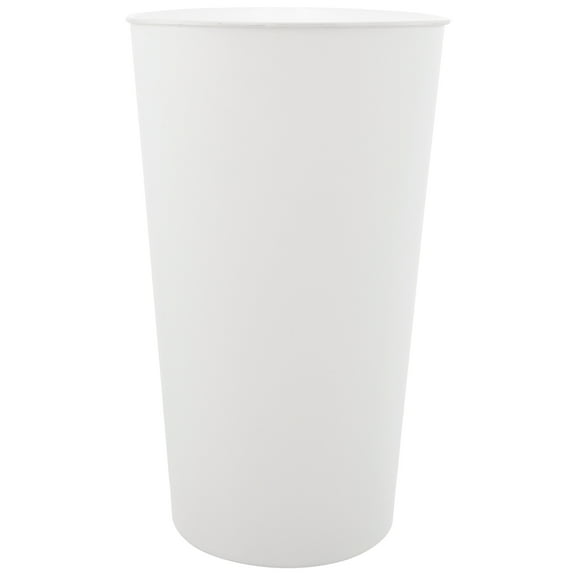 Mobutofu Flower Bucket White Plastic 1Set 13x7.5in