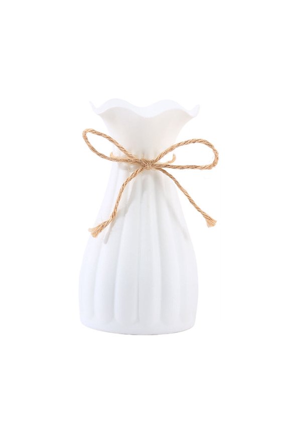 Plastic Flower Bud Vases with Twines Ropes Small Mini Flower Vases for Centerpieces Wedding Reception Dining Table Home Decoration