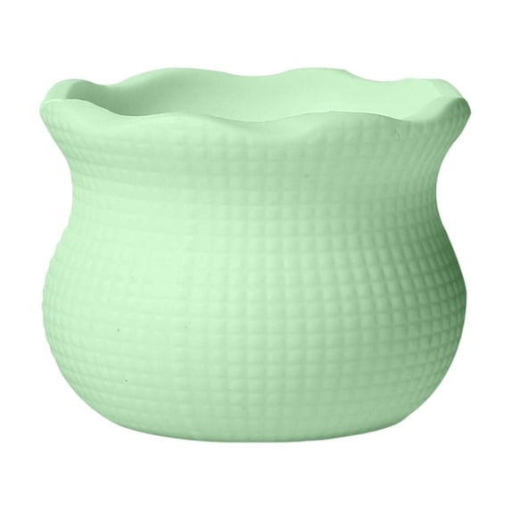 Plastic Flower Pots, 2.36 IN Plaid Textured Mini Greenery Planters for Succulents Small Plants