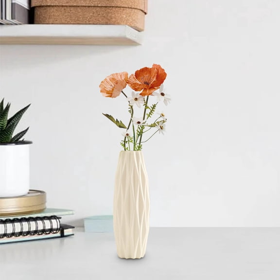 Plastic Flower Vase Bulk, Flower Vases for Centerpieces, Tall Bud Vase for Wedding Decor Small Unbreakable Bouquets Vase for Living Room Wedding Table Flowers Decor