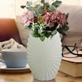 thumbnail image 1 of Plastic Flower Vase for Home Decor, Modern Decorative White Vase, Large Unbreakable Vase for Bouquets, Weddings, Centerpieces, Living Room or Shelf Display, 1 of 7