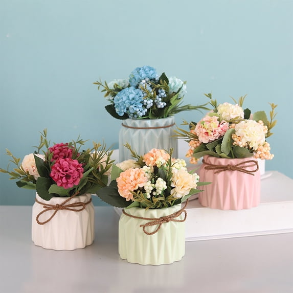 Plastic Flowers Imitation Bonsai - High-imitation Design, Waterproof & Fade-resistant, Indoor Tabletop Decor for Living Room or Dining Area, Topliu