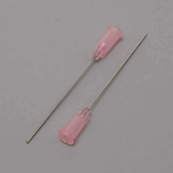Plastic Fluid Precision Blunt Needle Dispense Tips with 304 Stainless Steel Pin Pink 6.75x0.77cm Inner Diameter: 0.42cm Pin: 0.9mm