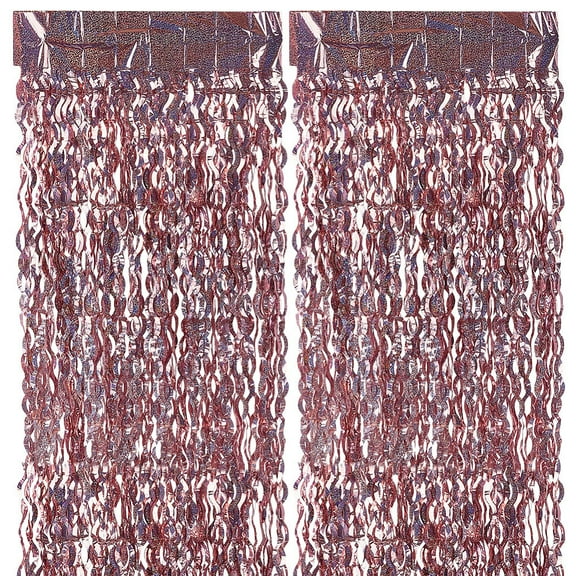 Plastic Foil Fringe Curtains Sequin Shimmer Wall Backdrops for Birthday Wedding Party Christmas Baby Shower Decorations Pale Violet Red 10~24mm about 2m/pc