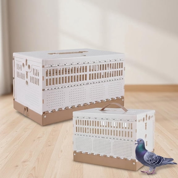 Plastic Foldable Pigeon Cage with Handle, Portable Bird Travel Carrier, Pairing Cage, Nest Box Easy to Clean for Training and Release Competition