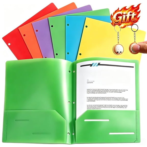 1 Pack Plastic Folder, 2-Pocket Folder, Back to School Supplies, Fit for Office, Home, Documents