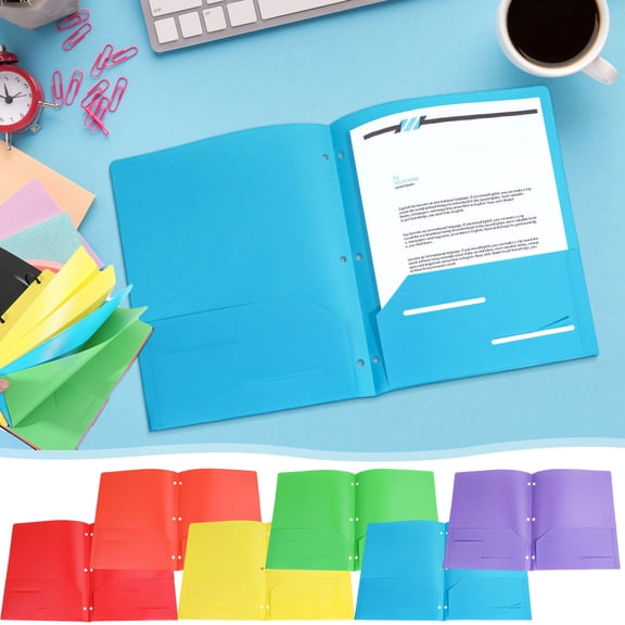 Plastic Folder, 2-Pocket Expanding File Folder, Back to School Supplies