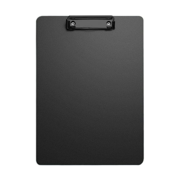 Plastic Folder Board with Clips, Thickened Writing Portfolio for Office Home, Document Organizer for Adults Teachers(Black)