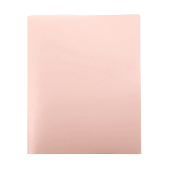 Plastic Folder with Pockets,Standard Letter Paper Folder,Colored Folder with Business Card Slot,Multi Purpose File Manager,Heavy Duty Document Organizer for Office Organization,9.37x11.4 inch(Pink)