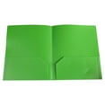thumbnail image 1 of Plastic Folders with 2-Pockets Standard Letter Paper Folder Poly Folders with Business Card Slot Heavy Duty File Folders Colored File Folder Two Pocket Folders Documents Organization, Green, 1 of 9