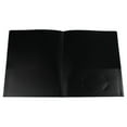 thumbnail image 1 of Plastic Folders with 2-Pockets Standard Letter Paper Folder Poly Folders with Business Card Slot Heavy Duty File Folders Colored File Folder Two Pocket Folders Documents Organization, Black, 1 of 9