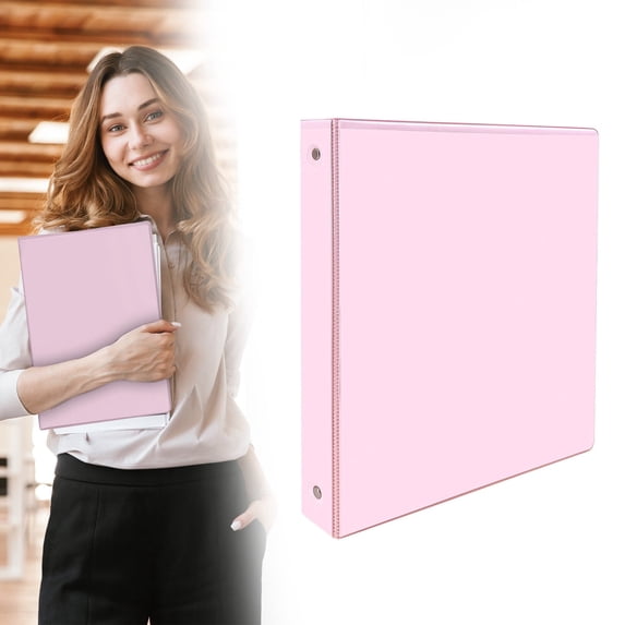 Plastic Folders 3 Ring Binder, Macaron Color PP Document Organizer with Clear View Cover, Binder for Notebook Storage and Office Work Organization