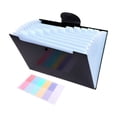 thumbnail image 1 of Plastic Folders With 8 Pockets Expandable File Organizer Folder with Dividers, Plastic Pocket Folders for Documents, for Office School Supplies 02-Blue, 1 of 3