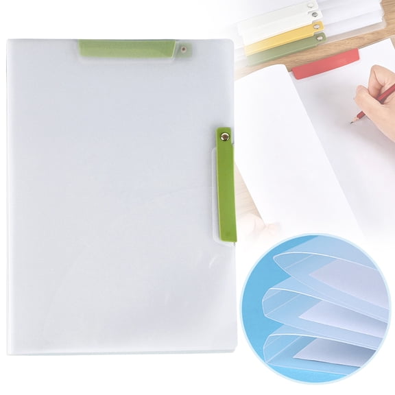 Plastic Folders, A4 Rotatable Double Pull Rod Folder, for office Contract Sorting, Student Exam Paper Arrangement, Home File Collation and Business Meeting Material Organizing (Green)