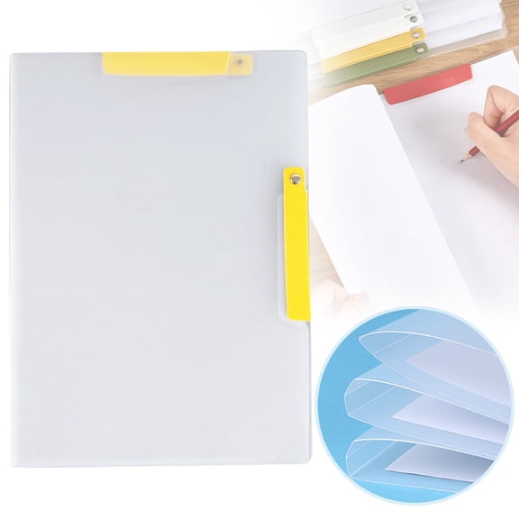 Plastic Folders, A4 Rotatable Double Pull Rod Folder, for office Contract Sorting, Student Exam Paper Arrangement, Home File Collation and Business Meeting Material Organizing (Yellow)